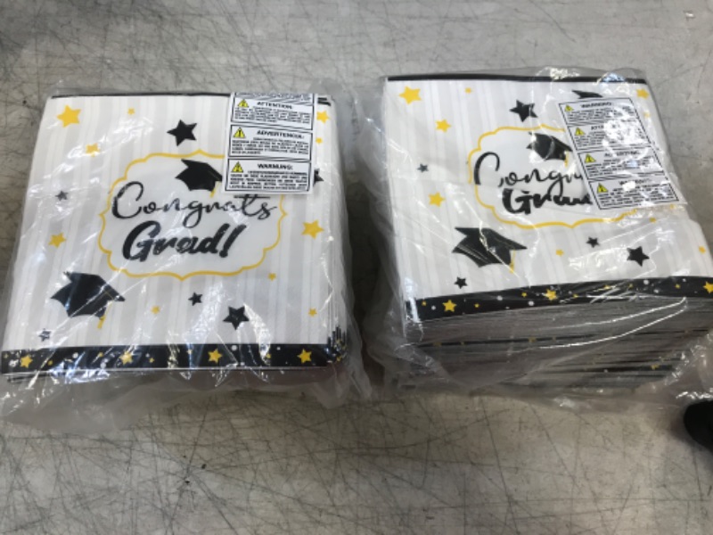 Photo 2 of JOYIN 144 Pcs Graduation Napkins Congrats Grad Disposable Party Dinnerware 2023 Graduation Party Accessories for Graduation School Party Supplies Party Favor - 2pack