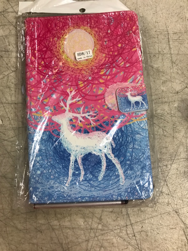 Photo 2 of Casii All-New Fire HD 8.0 inch Tablet Case (8th Generation 2018/7th Generation 2017/6th Generation 2016), Synthetic Leather Folio Stand Smart Magnetic Cover with Auto Sleep Wake, Hopeful Deer