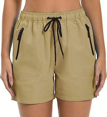 Photo 1 of Pausel Women's Swim Board Shorts Quick Dry Beach Shorts UPF50+ with Zipper Pockets Surf Summer Swimwear
