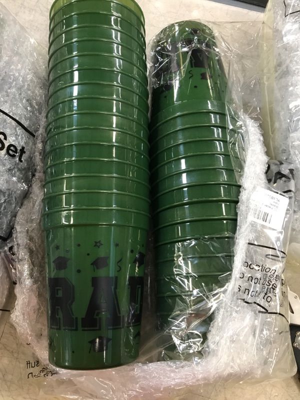 Photo 1 of 32 Pieces Graduation Party Cups 2023 16 Oz Grad Plastic Cups Reusable Stadium Tumblers Drinkware for Graduation Party Supplies (Black, Green) https://a.co/d/0A9OqeG