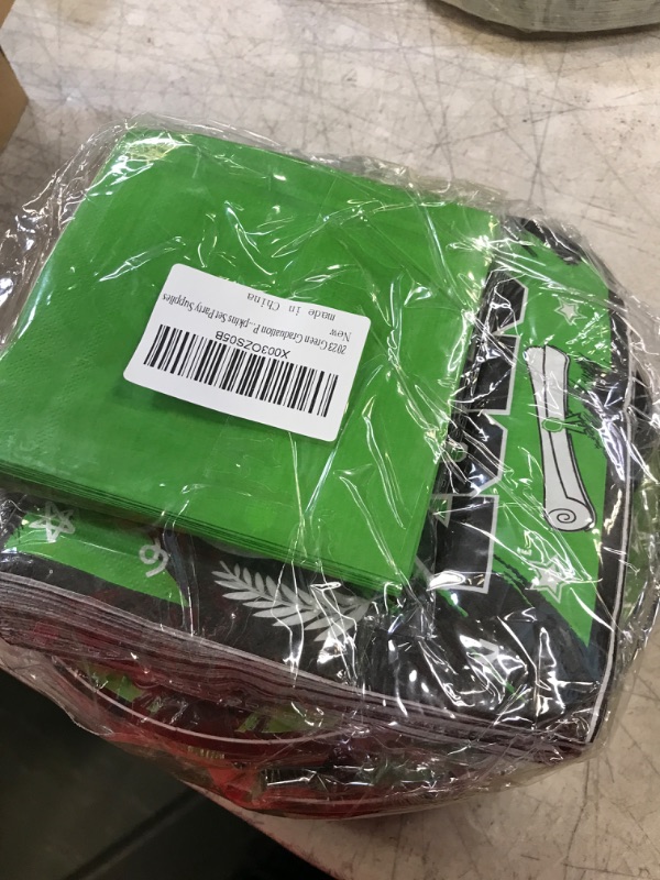 Photo 2 of 2023 Green Graduation Plates and Napkins Set Party Supplies for 50 Guest- 200pcs Class of 2023 Grad Party Tableware kit Include Dinner Plates Dessert Plates Napkins for Congrat Grad Party Decorations https://a.co/d/gyEJM2R