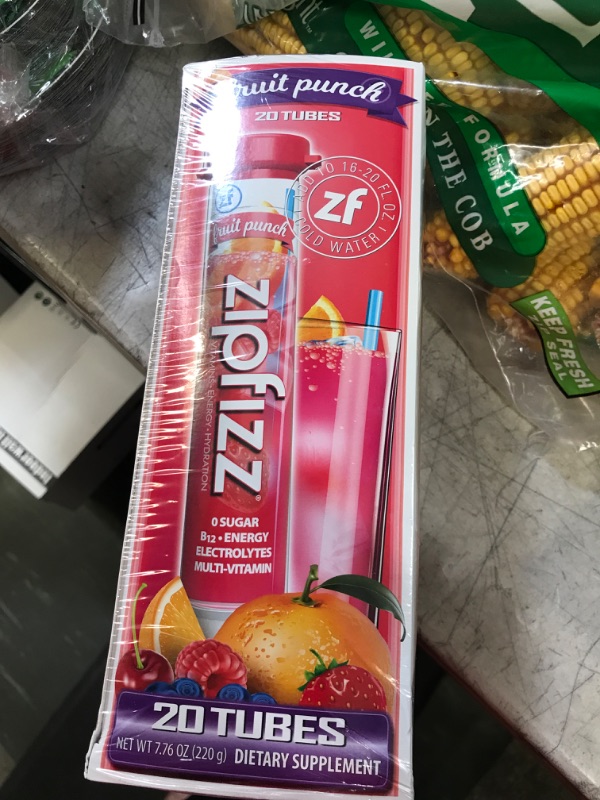 Photo 2 of Zipfizz Healthy Energy Drink Mix, Hydration with B12 and Multi Vitamins, Fruit Punch, 20 Tubes (Pack of 1) Fruit Punch 20