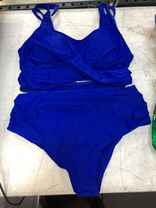 Photo 1 of 2 PIECE BLUE SWIMSUIT SIZE L