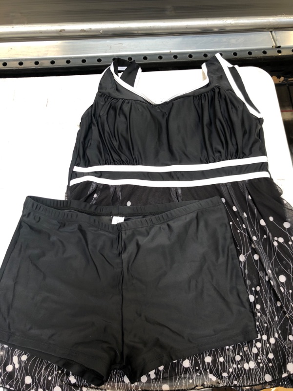 Photo 1 of 2 PIECE BLACK SWIMSUIT SIZE XL