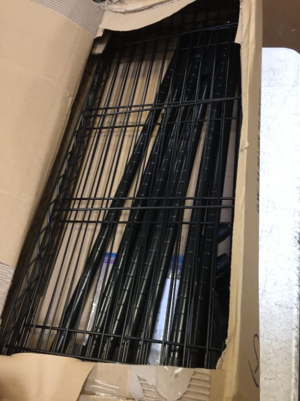 Photo 2 of Amazon Basics 5-Shelf Adjustable, Heavy Duty Storage Shelving Unit (350 lbs loading capacity per shelf), Steel Organizer Wire Rack, Black (36L x 14W x 72H)
