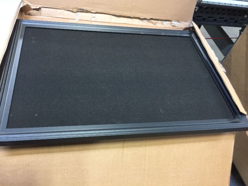 Photo 1 of SKL Products Black Cork Board - 30" x 20" Large, Framed Bulletin Boards for School, Home, Kitchen & Office Walls
