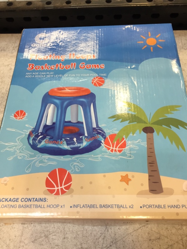 Photo 1 of Gonex Basketball Hoop Water Inflatable Pool Basketball Swimming Toys Games for Adults Teen Kids Family with Hand Pump 2 Water Balls