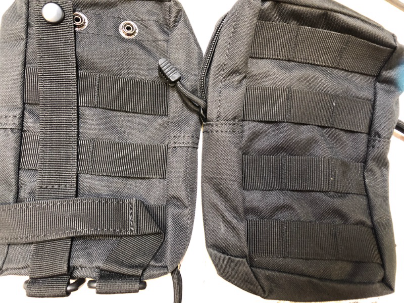 Photo 2 of Tacticool 2 Pack Molle Pouches - Tactical Compact Water-Resistant EDC Pouch 2 Pack-Black