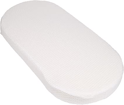 Photo 1 of Mecc ecoh Baby Bassinet Mattress with 100% Breathable Cover, Waterproof Linning Rattan Oval Bassinet Pad, Hypoallergenic, Non-Toxic, Safer, Hypoallergenic, for Moses Basket, 32" x 16" x 2"