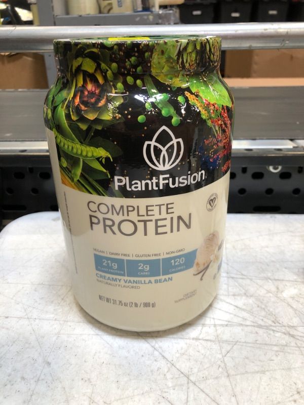 Photo 2 of exp 01 2026-----------PlantFusion Complete Vegan Protein Powder - Plant Based Protein Powder With BCAAs, Digestive Enzymes and Pea Protein - Keto, Gluten Free, Soy Free, Non-Dairy, No Sugar, Non-GMO - Vanilla Bean 2 lb Vanilla 30 Servings (Pack of 1)