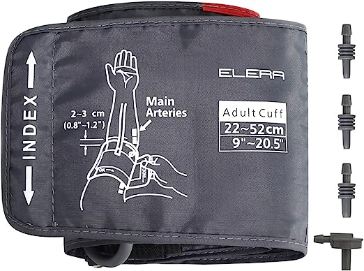 Photo 1 of 
ELERA Extra Large Blood Pressure Cuff (9"-20.5" | 22-52cm) - XL Replacement BP Cuff for Big Arms, Compatible with Omron BP Monitors, Adult Cuff Only - 4 Connectors