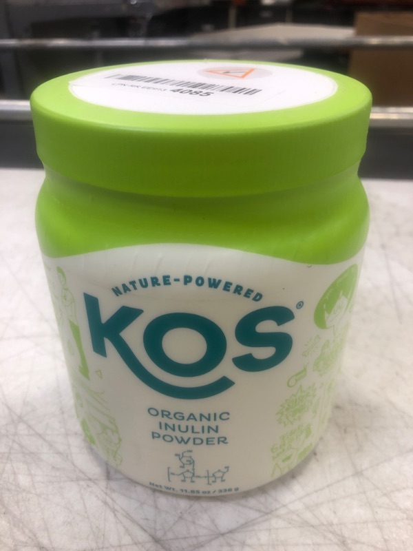 Photo 2 of exp 07-05-2024--------------------KOS Organic Inulin Powder, Unflavored & Unsweetened Superfood - Vegan Inulin for Prebiotic Intestinal Support, Digestive Health Promoting - USDA Certified, Non-GMO, Soy & Gluten-Free, 112 Servings Bag