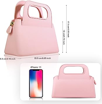 Photo 1 of Jionkon Makeup Bags for Women : Cosmetic Case for Girls Waterproof Toiletry Purse for Ladies Portable Beauty Pouch Simple Zipper Cosmetic Bags (pink)