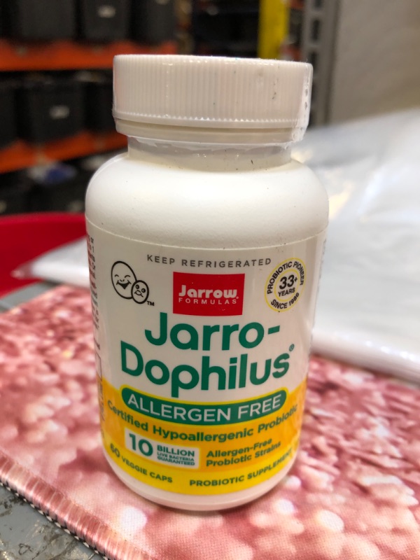 Photo 1 of Jarrow Formulas Jarro-Dophilus Allergen Free - 10 Billion CFU Per Serving - Certified Hypoallergenic Probiotics Supplement - Dairy & Gluten Free - 60 Veggie Capsulesexp 08-2023