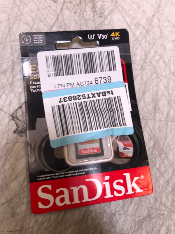 Photo 2 of SanDisk 256GB Extreme SDXC UHS-I Memory Card - C10, U3, V30, 4K, UHD, SD Card - SDSDXVV-256G-GNCIN 256GB Memory Card Only