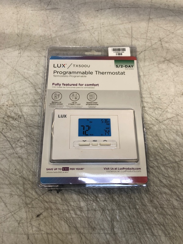 Photo 1 of Lux Thermostat Program 5-2 day with selectable smart recovery, universal compatability
