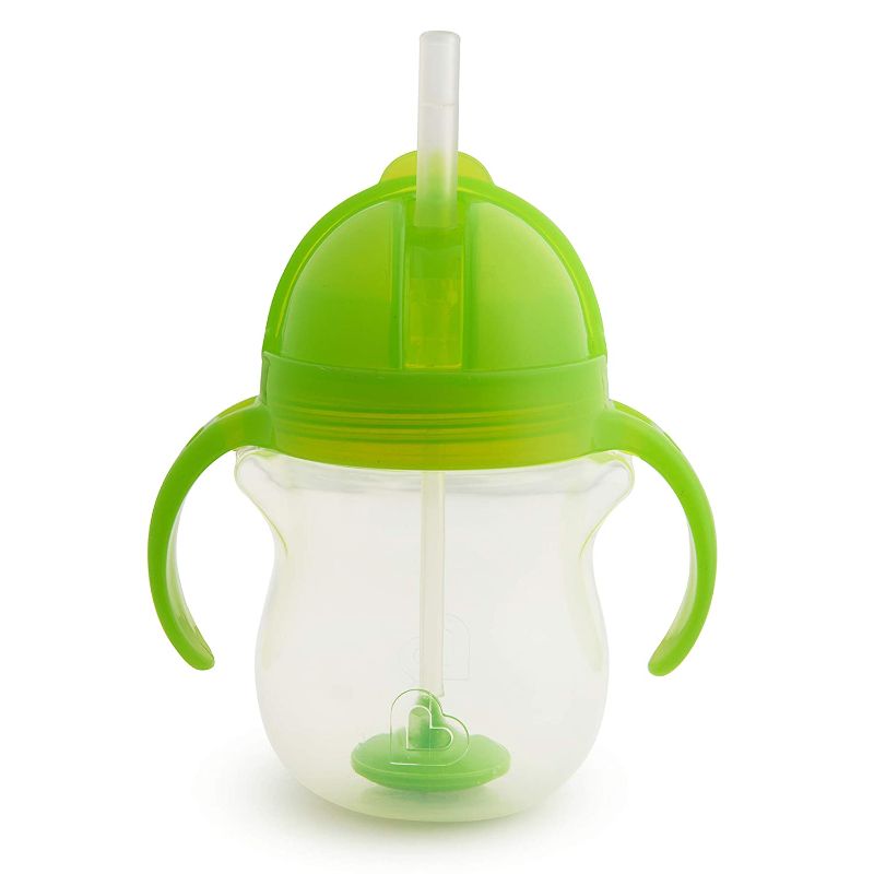 Photo 1 of Munchkin® Any Angle™ Weighted Straw Trainer Cup with Click Lock™ Lid, 7 Ounce, Green
