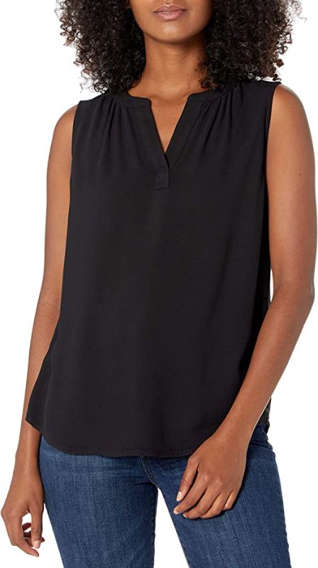 Photo 1 of AMAZON ESSENTIALS WOMENS SLEEVELESS TOP VNECK BLACK XL