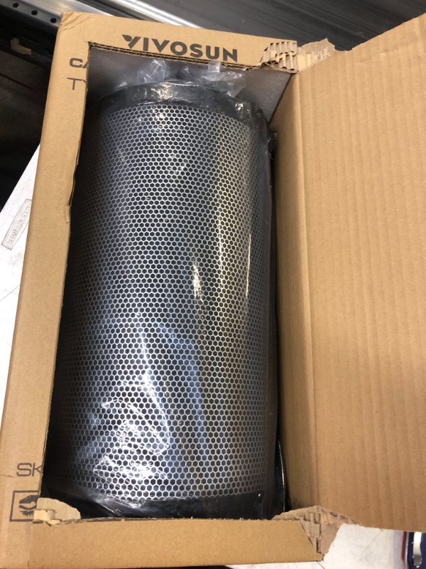 Photo 1 of 6 Inch Air Carbon Filter Smelliness Control with Australia Virgin Charcoal for Inline Duct Fan, Grow Tent, Pre-Filter Included, Reversible Flange 6"x 18"