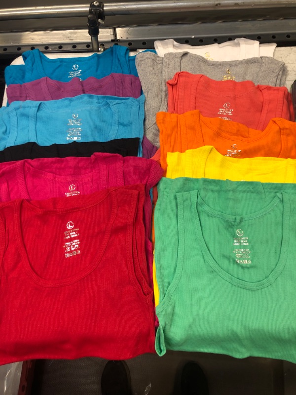 Photo 1 of 12 PACK TANK TOPS SIZE L