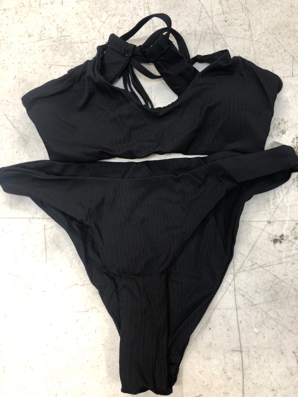 Photo 1 of 2 PIECE BLACK SWIMSUIT SIZE S