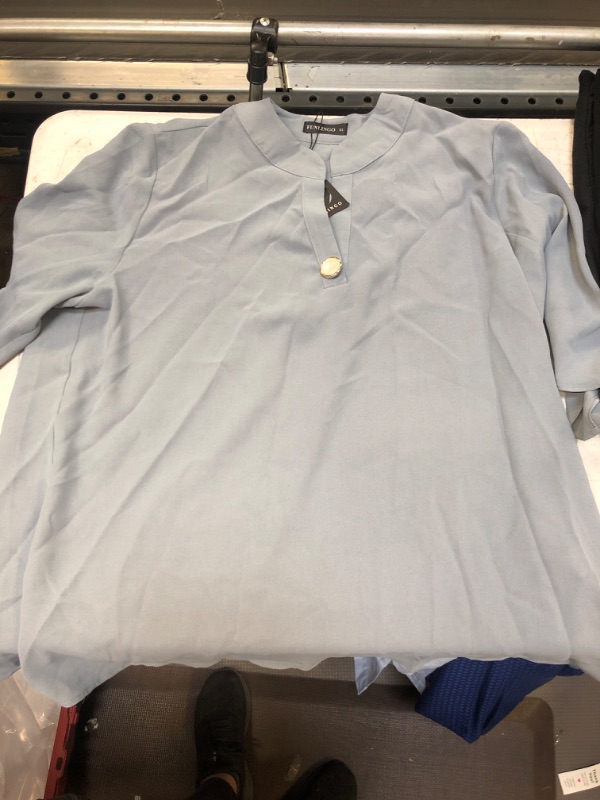 Photo 1 of GREY/BLUE LONG SLEEVE SHIRT SIZE XL