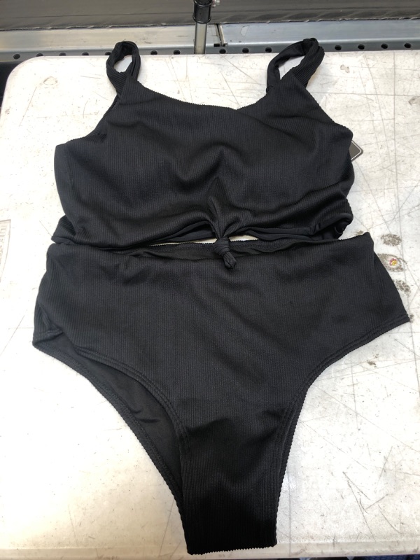 Photo 1 of 2 PIECE BLACK SWIMSUIT SIZE L