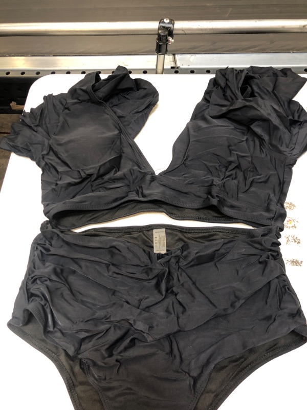 Photo 1 of 2 PIECE BLACK SWIMSUIT SIZE XL