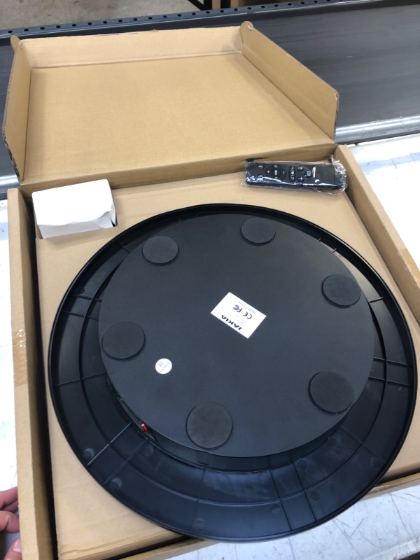 Photo 4 of JAKIA Photography Turntable [Metal Cover Stronger] Heavy Loading Product Display Remote Control 16.5 Inch Diameter 330 lbs Heavy Loading Matt Black Color_ Live Video Show Party