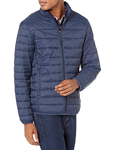 Photo 1 of Amazon Essentials Men's Packable Lightweight Water-Resistant Puffer Jacket (Available in Big & Tall), Navy, XX-Large
