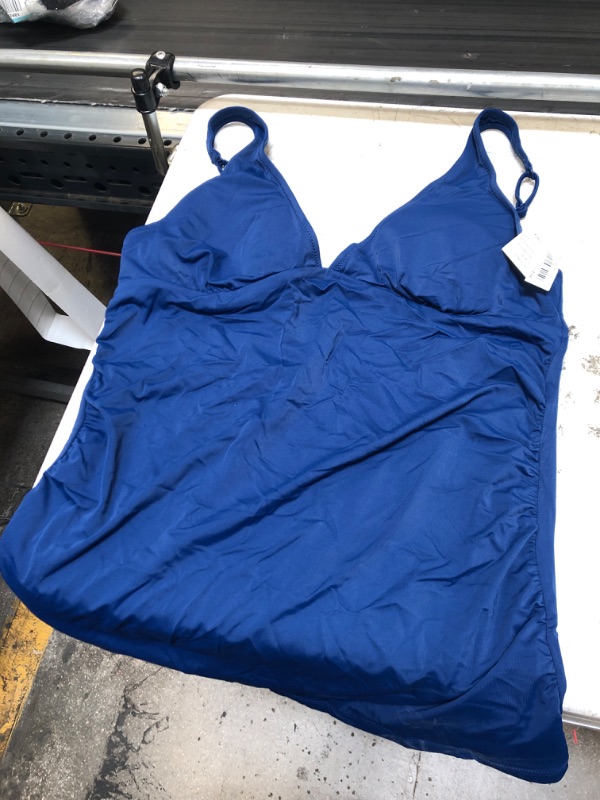 Photo 2 of Amazon Essentials Women's Tankini Swim Top
Deep Blue, XX-Large