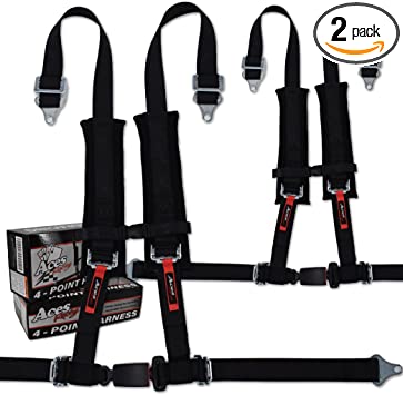 Photo 1 of Aces Racing 4 Point Harness with 2 Inch Padding (Ez Buckle Technology) (Black (Pair))

