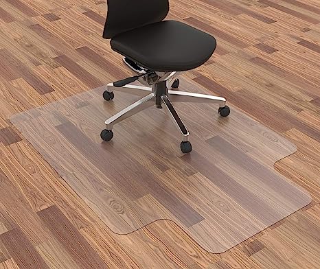 Photo 1 of  Office Chair Mat for Hardwood Floor, 48”x 36” Clear Floor Protector Mat for Office Chair, Vinyl Desk Chair Mat for Hard Floors, Easy Glide for Chairs