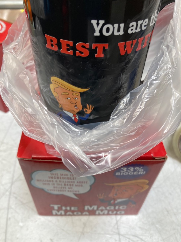 Photo 2 of 16oz Color-Changing Funny Coffee Mug - Top Trump Merchandise - Best Birthday Gifts for Women Who Have Everything, Unique Wedding Gift Ideas for Wife, Cool Bride & Anniversary Presents for Her Wife (16oz) Color-Changing