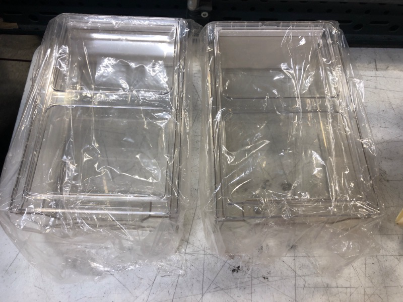 Photo 1 of 2 PACK CLEAR KITCHEN ORGANIZER BINS