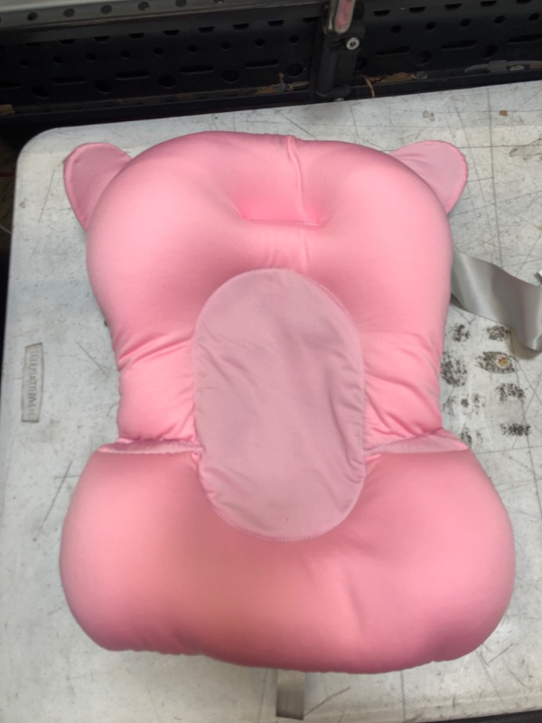 Photo 2 of Bathing Tub Seat, Fixation Baby Bath Seat Cushion Adjustable Floating for Newborn for Bathroom (Pink Bear)
