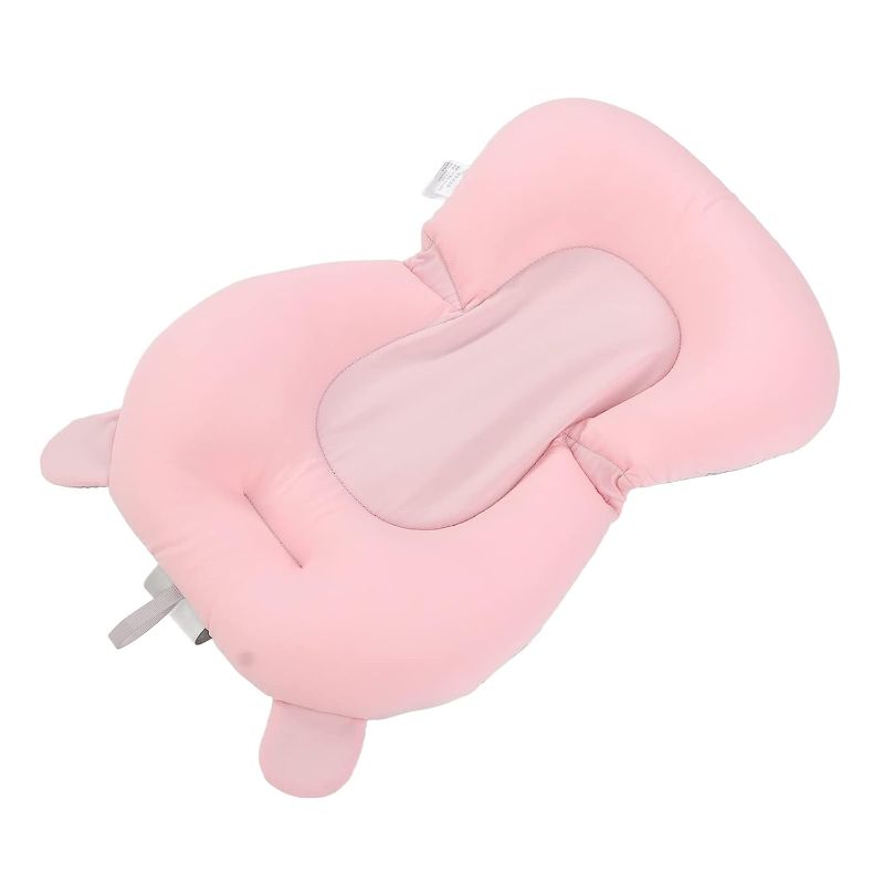 Photo 1 of Bathing Tub Seat, Fixation Baby Bath Seat Cushion Adjustable Floating for Newborn for Bathroom (Pink Bear)
