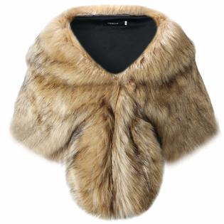 Photo 1 of Caracilia Warm Faux Fur Wedding Shawl Wrap For Wedding Party Show
