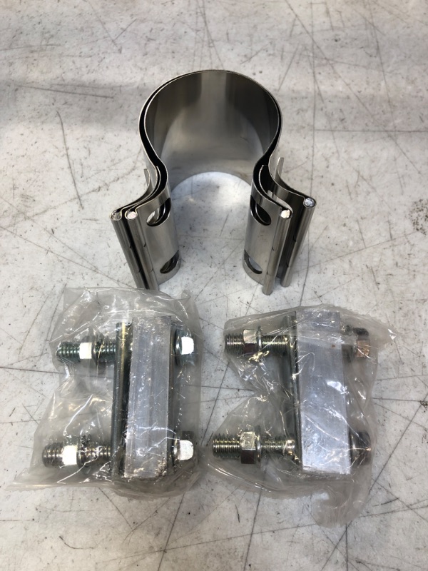Photo 2 of EVIL ENERGY Exhaust Clamp,Butt Joint Band Clamp Sleeve Coupler Stainless Steel (2.25 Inch,2Pcs) 2.25 inch 2Pcs