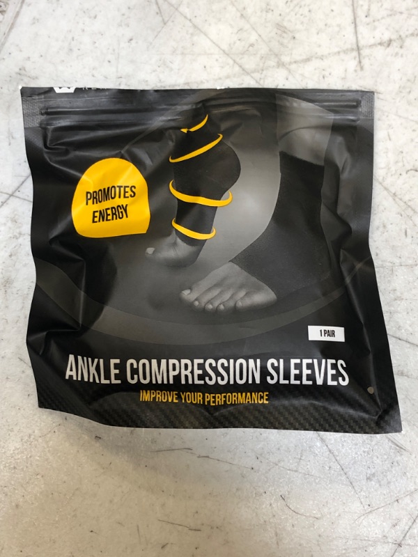 Photo 2 of Ankle Compression Sleeve - 20-30mmhg Open Toe ?ompression Socks for Swelling, Plantar Fasciitis, Sprain, Neuropathy - Nano Brace for Women and Men Beige Medium