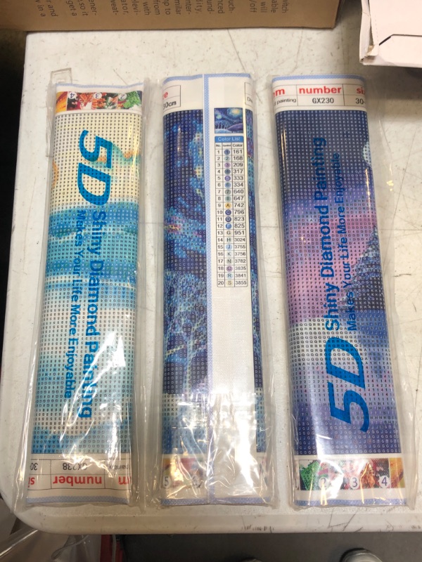 Photo 1 of 5D SHINY DIAMOND PAINTING (3 PACK)