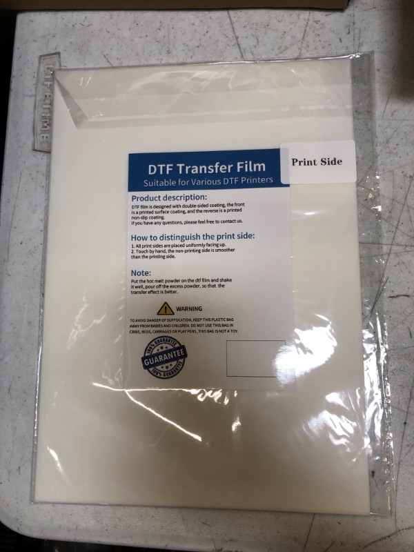 Photo 1 of A4 30 SHEETS DTF TRANSFER FILM MATTE CLEAR PRETREAT SHEETS-LR