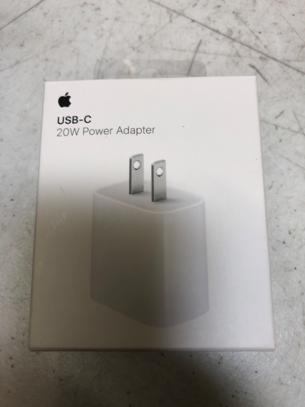 Photo 1 of Apple 20W USB-C Power Adapter - iPhone Charger with Fast Charging Capability, Type C Wall Charger