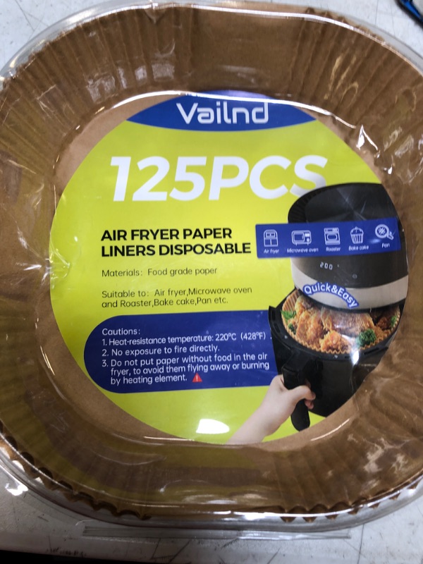 Photo 1 of Air Fryer Paper Liners: 125Pcs Parchment Paper, Air Fryer Disposable Paper Liner, Oilproof Waterproof Airfryer Paper Basket Bowl Liner Round (6.5inch)