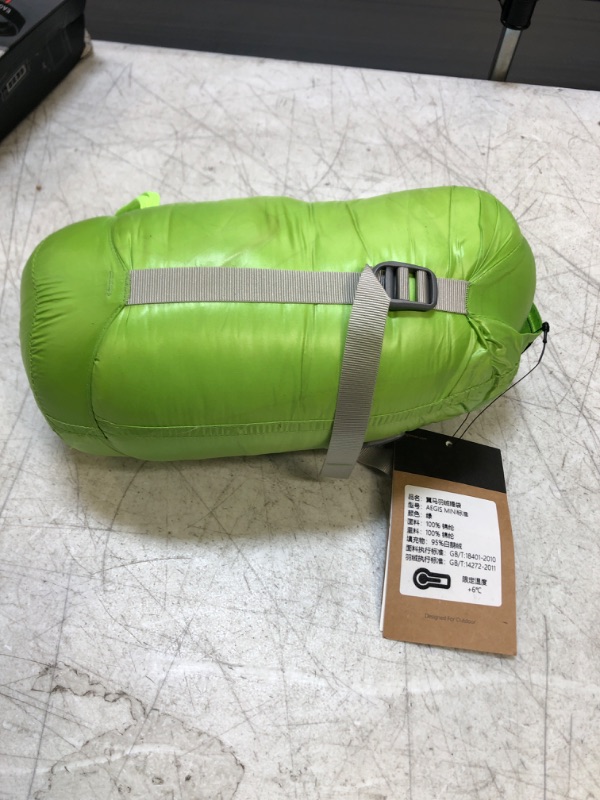 Photo 2 of AEGISMAX Urltra-Light Camping Sleeping Bag 800FP White Goose Down Spring Summer Outdoor Autumn Mummy Sleeping Bag for Hiking Tent Regular Green 71*31inch