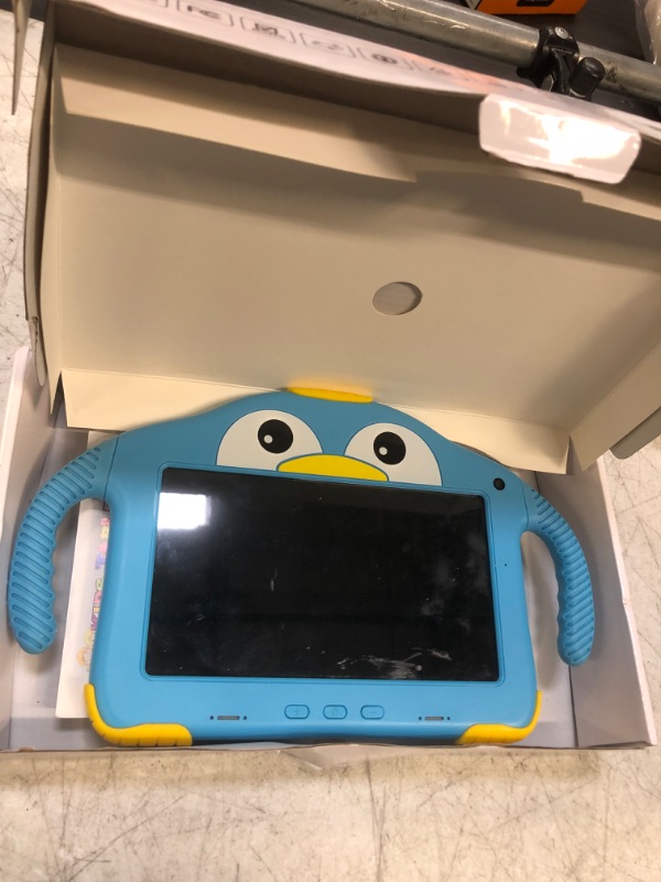 Photo 1 of Kids Tablet 7inch Tablet for Kids Android 10 Toddler Tablet Eye Protection 32GB Kids APP Preinstalled Learning Tablet WiFi Education Dual Cameras with Kid-Proof Case YouTube Netflix Google Play Store Blue == Note A little dirty 