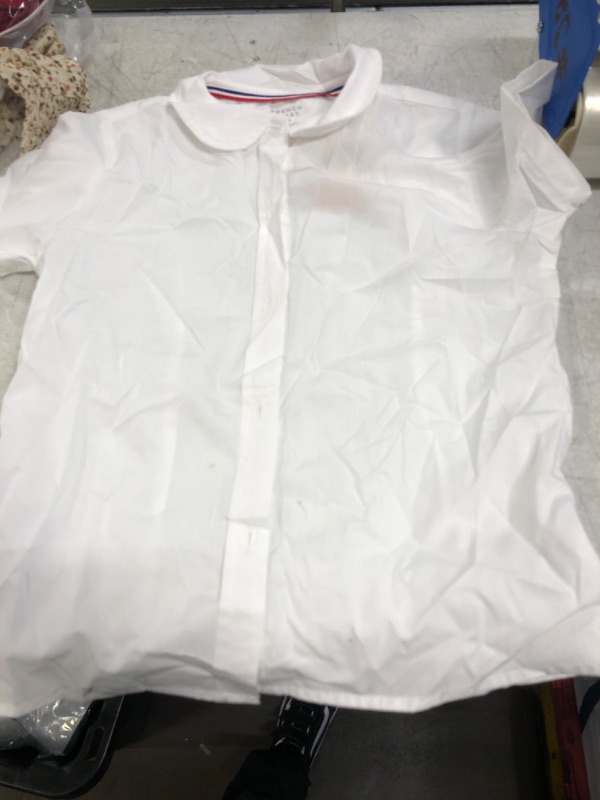 Photo 2 of French Toast Girl's Short Sleeve Peter Pan Collar Blouse-- SIZE 10 
