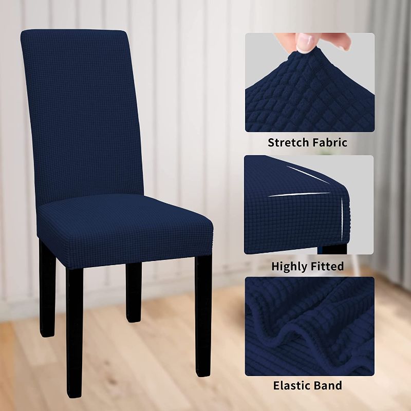 Photo 1 of  Stretch Jacquard Parson Chair Slipcover Removable Washable Chair Protector for Home