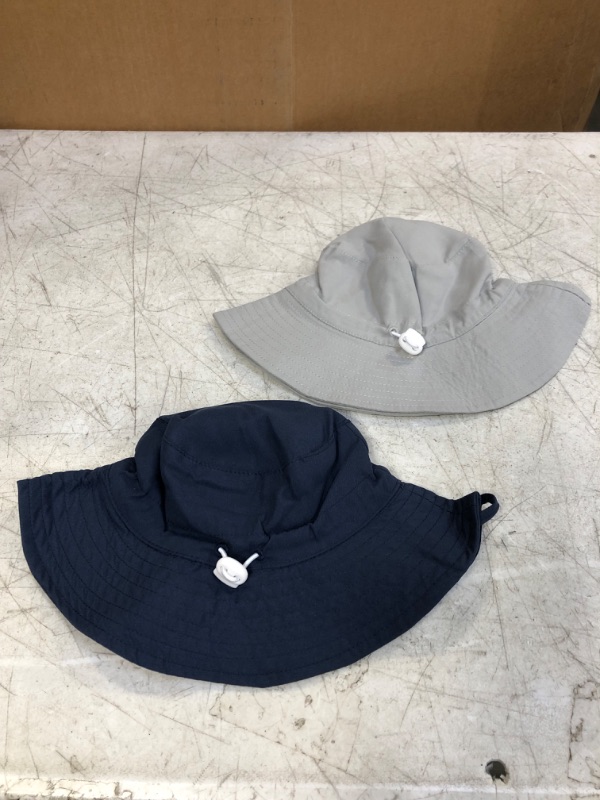 Photo 1 of Baby Sun Hat Adjustable Kid Cap Blue/Gray