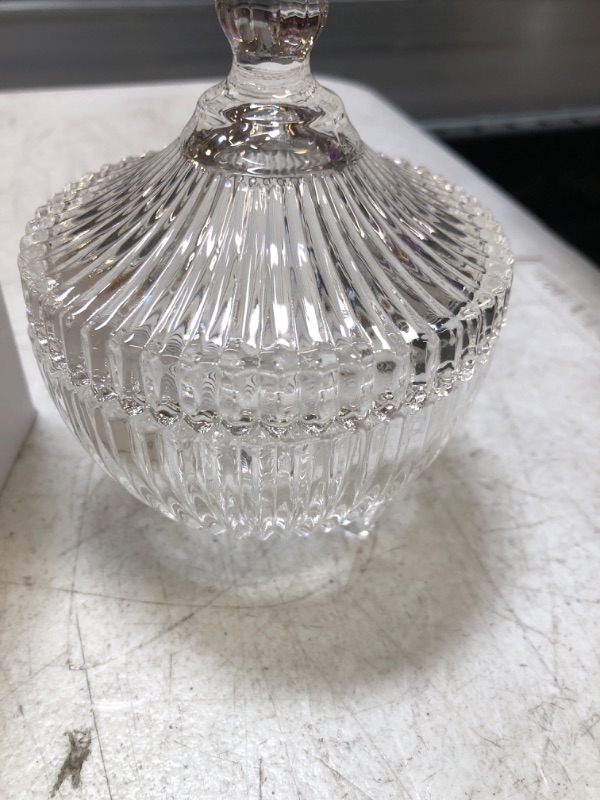 Photo 1 of  crystal glass Storage Jar with Lids, Candy Jar Food Jar Wedding Candy Containers Crystal Jewelry Box Household Storage